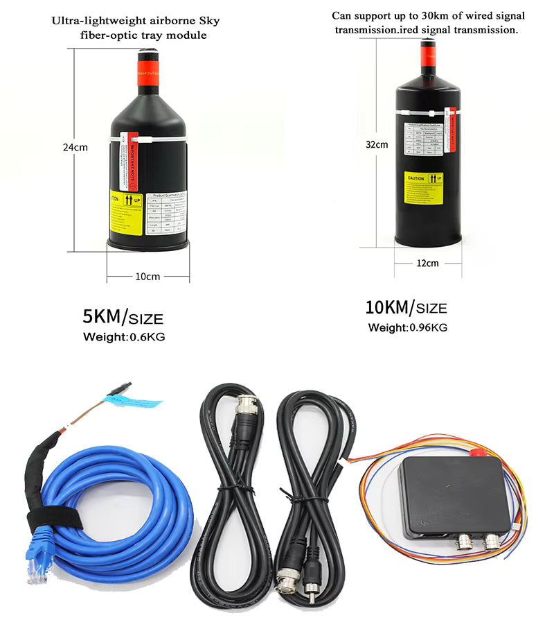 5KM FPV Drone Fiber Optic Air unit and Ground Unit